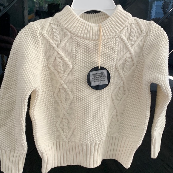 Gorgeous cream cable knit boys sweater 24 months, new with tags - Picture 1 of 3